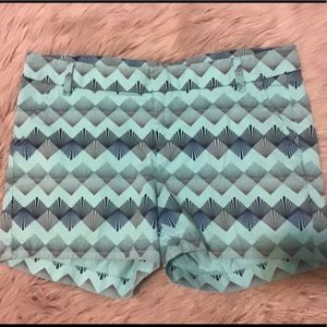 Blue patterned shorts